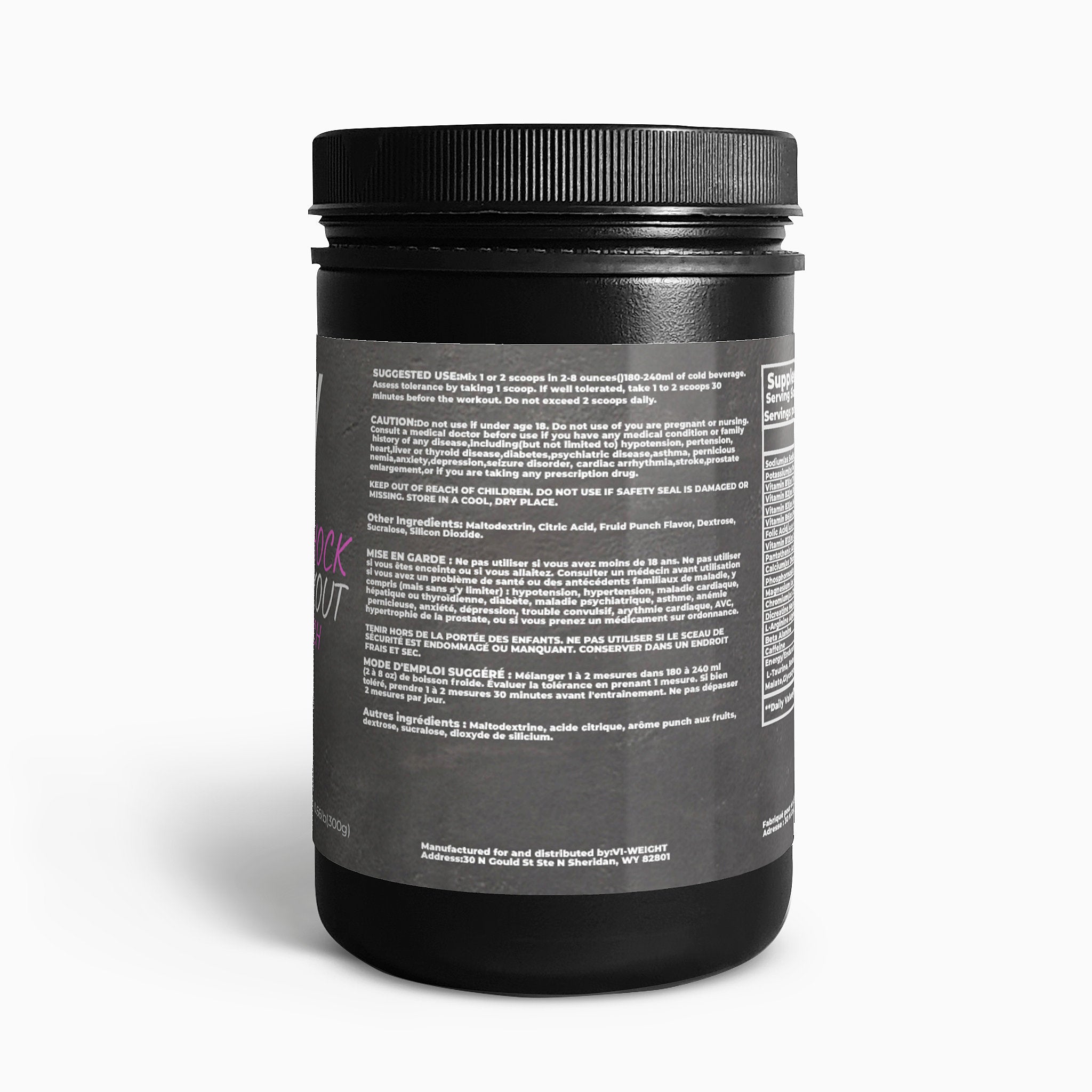 Nitric Shock Pre-Workout Powder (Fruit Punch)
