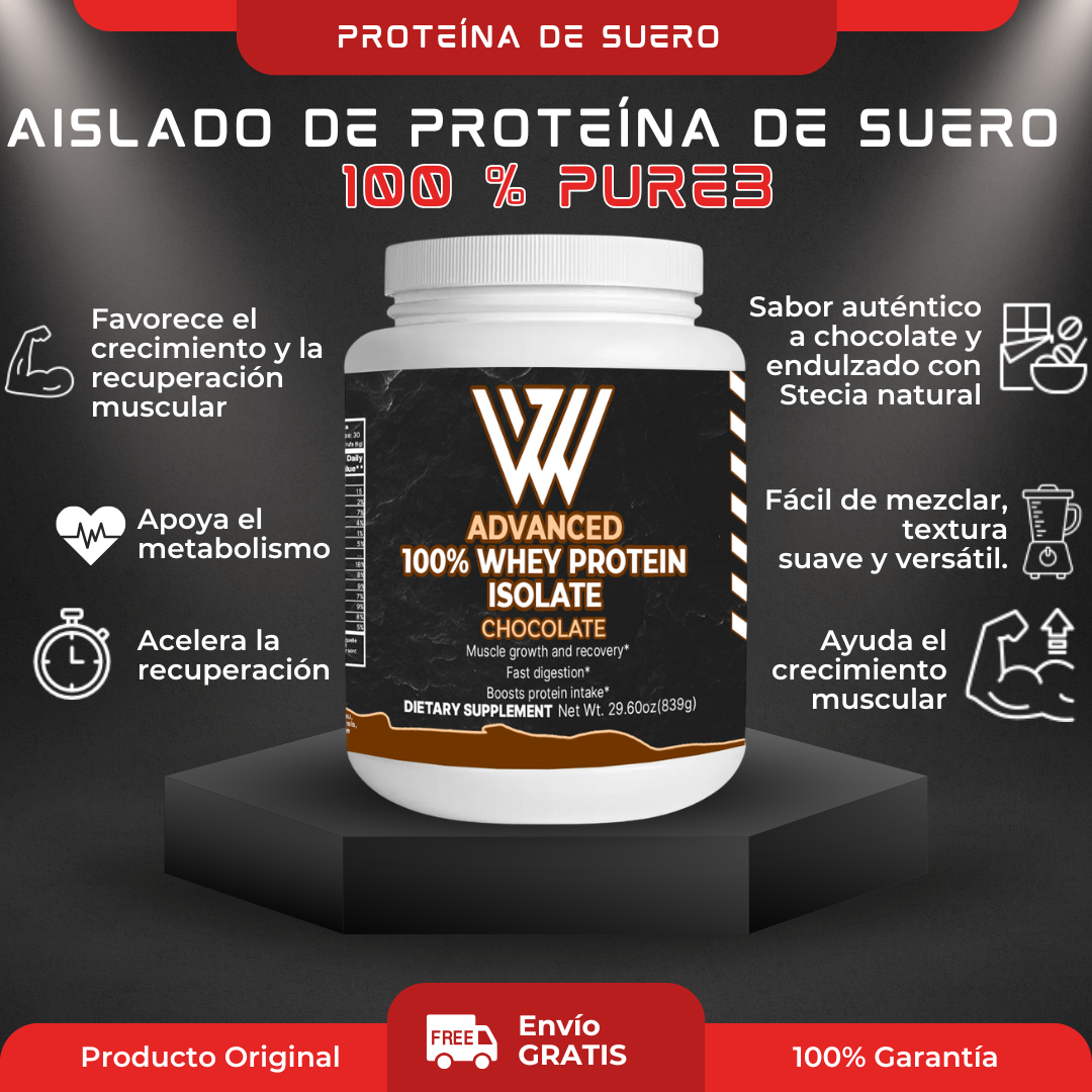 proteína de suero 100% avanzado sabor chocolate