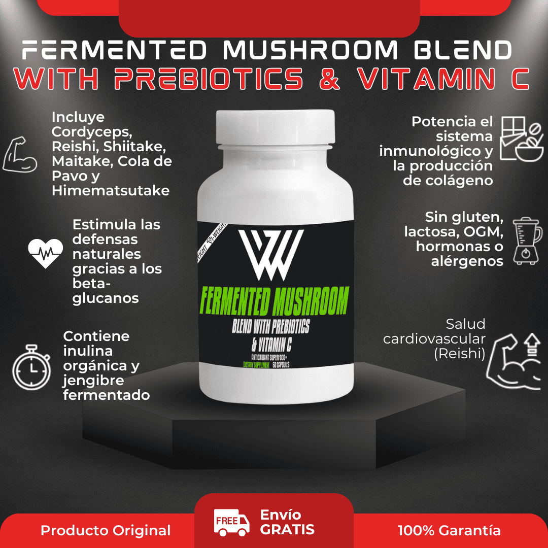 Fermented Mushroom Blend with Prebiotics & Vitamin C