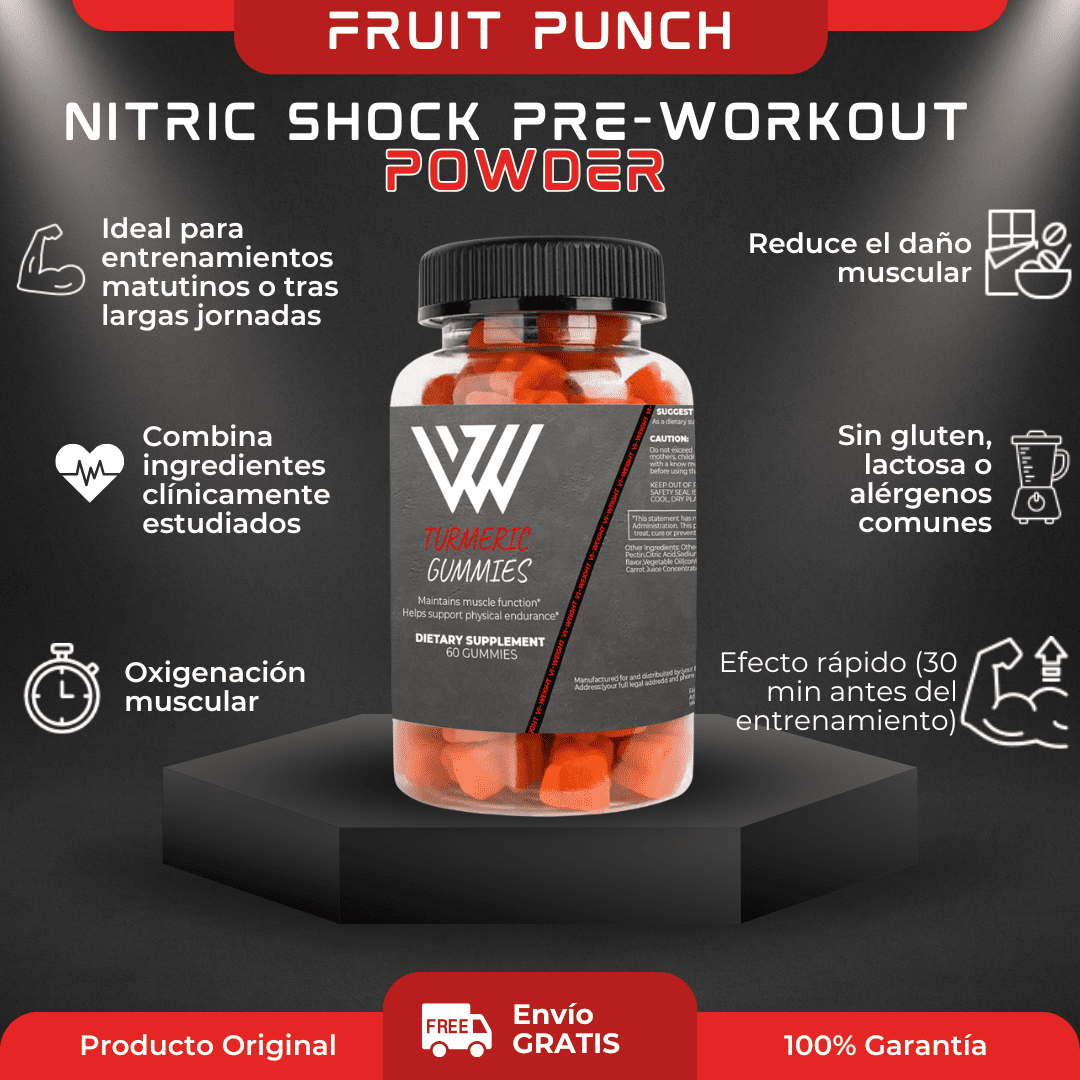Nitric Shock Pre-Workout Powder (Fruit Punch)