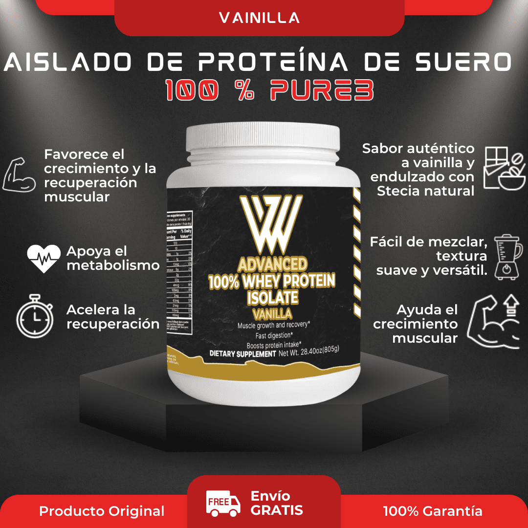 100% proteína de suero aislada (vainilla)