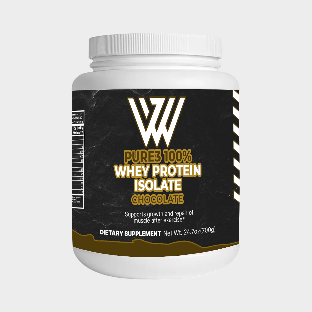 Aislado de proteína de suero 100 % Pure3 (chocolate)